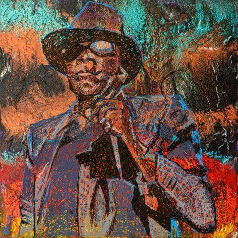 John Lee Hooker portrait